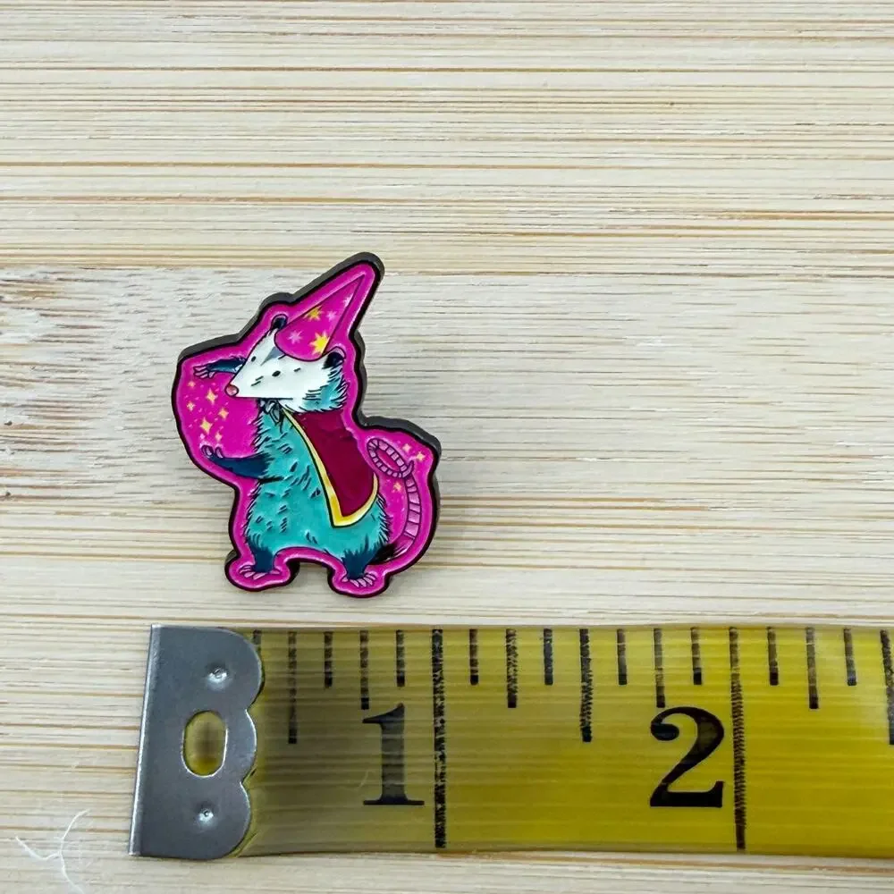 Wizard Rat Mouse Soft Enamel Pin Cute Fantasy Magic Witch Lapel Badge Gift